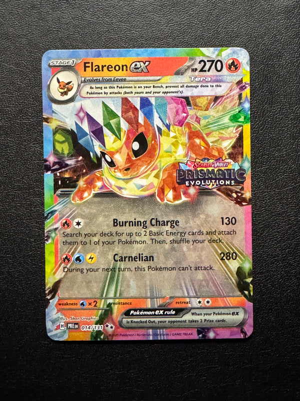 014 Flareon ex [Stamped] Prismatic Evolutions Double Rare Near Mint