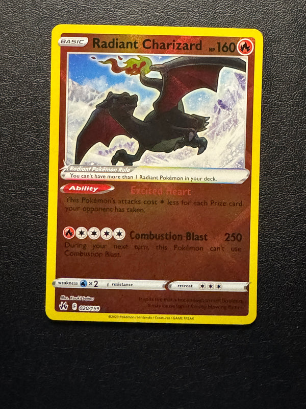 020 Radiant Charizard Crown Zenith Radiant Rare NM