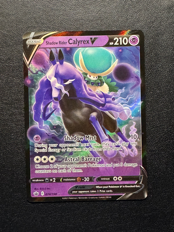 074 Shadow Rider Calyrex V Chilling Reign Holo Rare V Near Mint