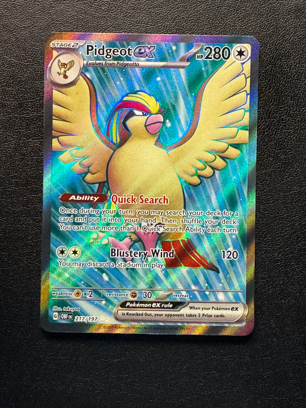 217 Pidgeot ex Obsidian Flames Ultra Rare Near Mint