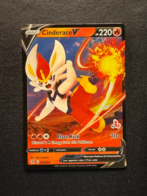 043 Cinderace V Fusion Strike Holo Rare V NM