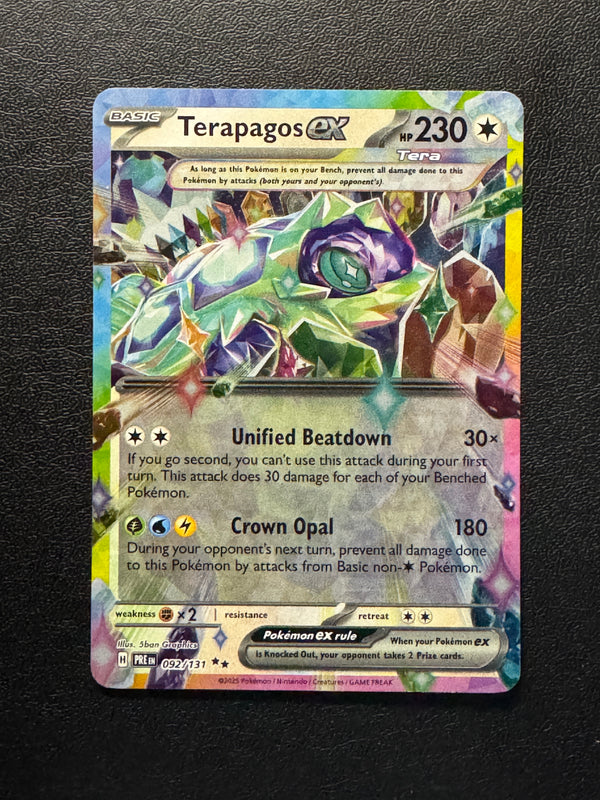 092 Terapagos ex Prismatic Evolutions Double Rare Near Mint