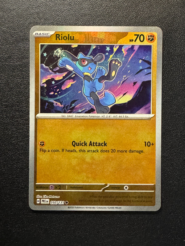 050 Riolu [Master Ball] Prismatic Evolutions Common Near Mint