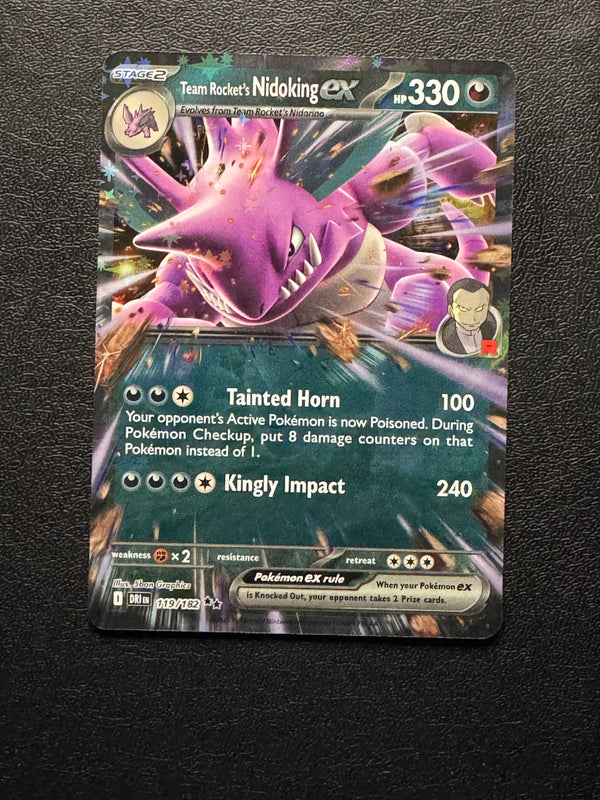 119 Team Rocket's Nidoking ex Destined Rivals Double Rare Near Mint