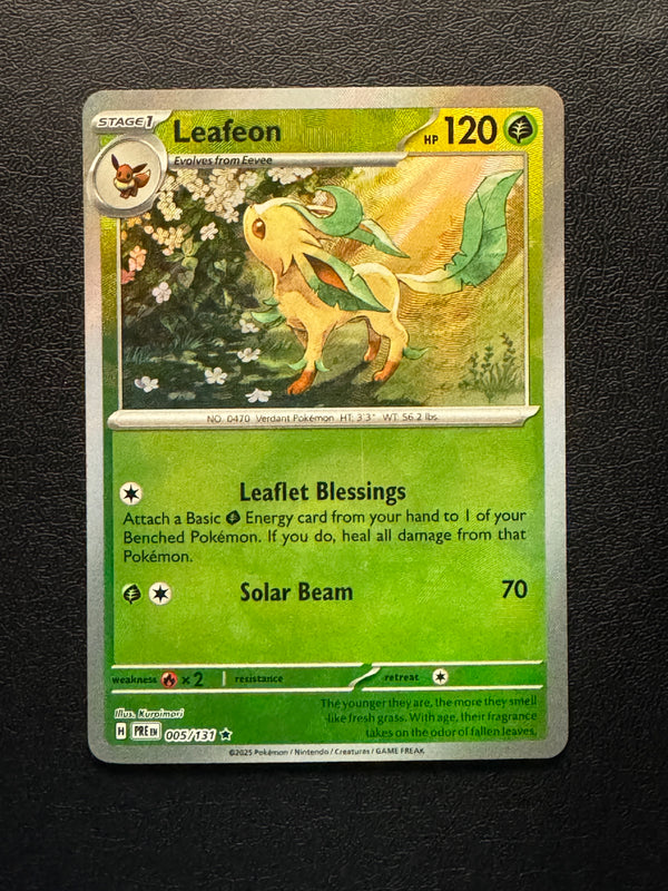 005 Leafeon [Poke Ball] Prismatic Evolutions Rare Near Mint