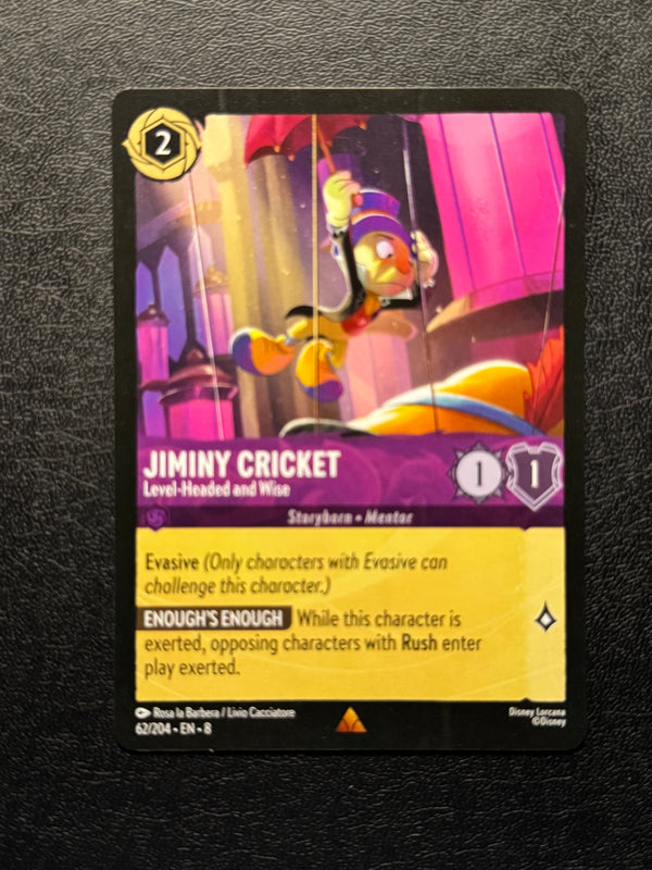 062 Jiminy Cricket - Level-Headed and Wise Reign of Jafar Rare Near Mint