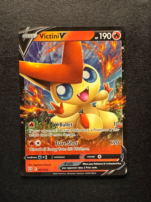 021 Victini V Battle Styles Holo Rare V Near Mint