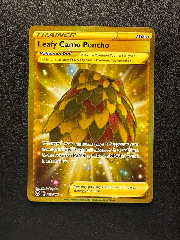 214 Leafy Camo Poncho Silver Tempest Rare Secret Near Mint