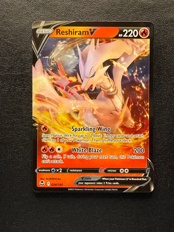 024 Reshiram V Silver Tempest Holo Rare V NM