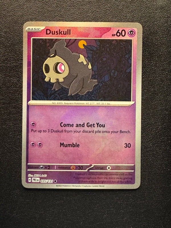 035 Duskull [Poke Ball] Prismatic Evolutions Common Near Mint