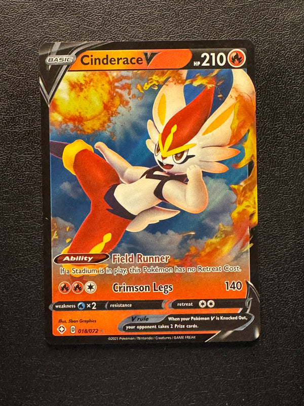 018 Cinderace V Shining Fates Holo Rare V NM