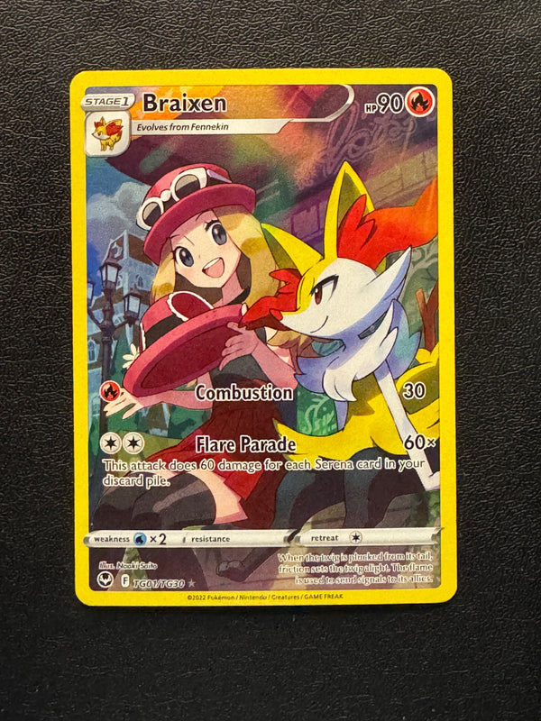TG01 Braixen Silver Tempest Rare Holo Near Mint