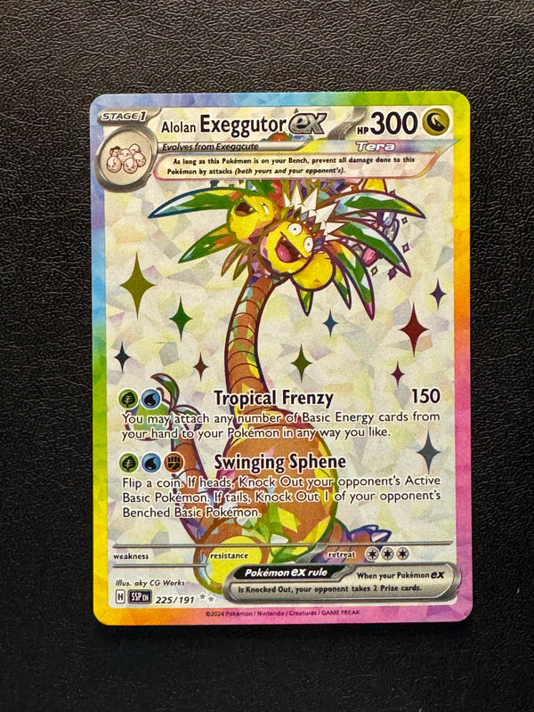 225 Alolan Exeggutor ex Surging Sparks Ultra Rare Near Mint