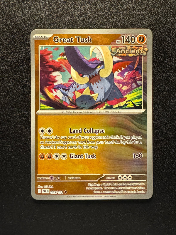 055 Great Tusk [Poke Ball] Prismatic Evolutions Uncommon Near Mint