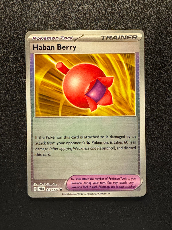 111 Haban Berry [Poke Ball] Prismatic Evolutions Common Near Mint
