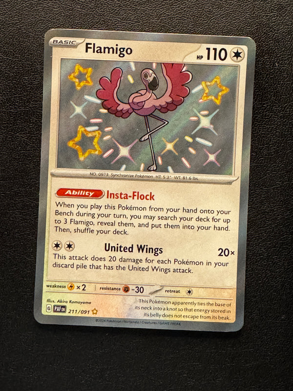 211 Flamigo Paldean Fates Shiny Rare Near Mint