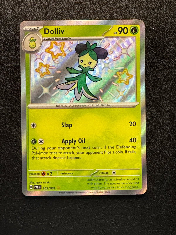 103 Dolliv Paldean Fates Shiny Rare Near Mint