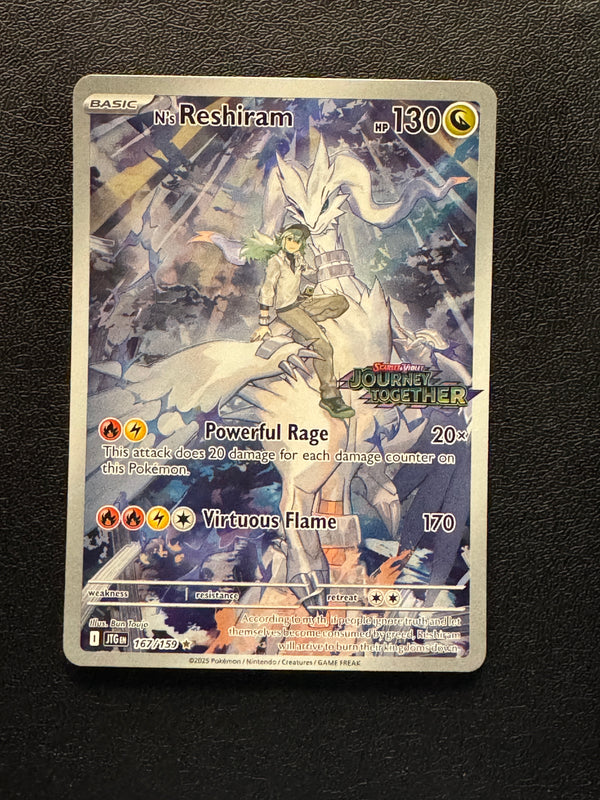 167 N's Reshiram [Stamped] Journey Together Illustration Rare NM