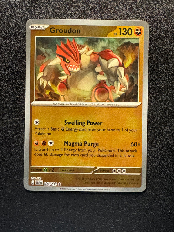 049 Groudon [Poke Ball] Prismatic Evolutions Rare Near Mint
