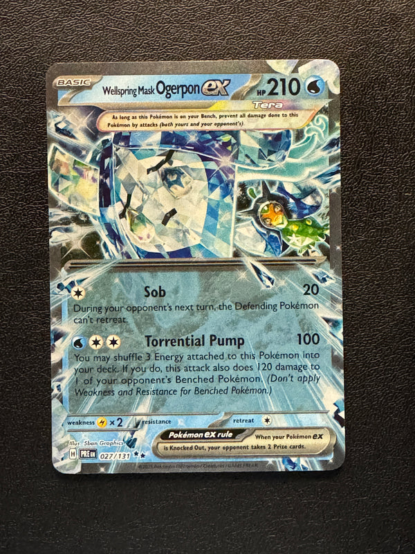 027 Wellspring Mask Ogerpon ex Prismatic Evolutions Double Rare Near Mint