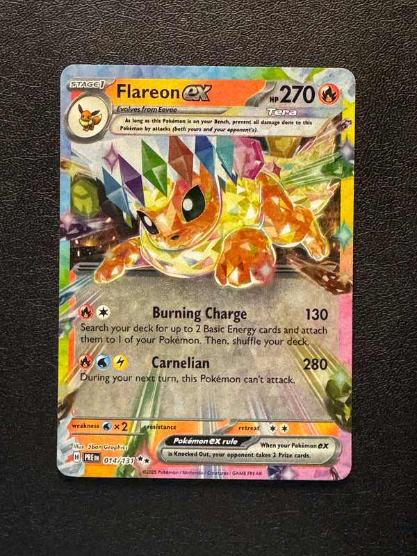 014 Flareon ex Prismatic Evolutions Double Rare Near Mint