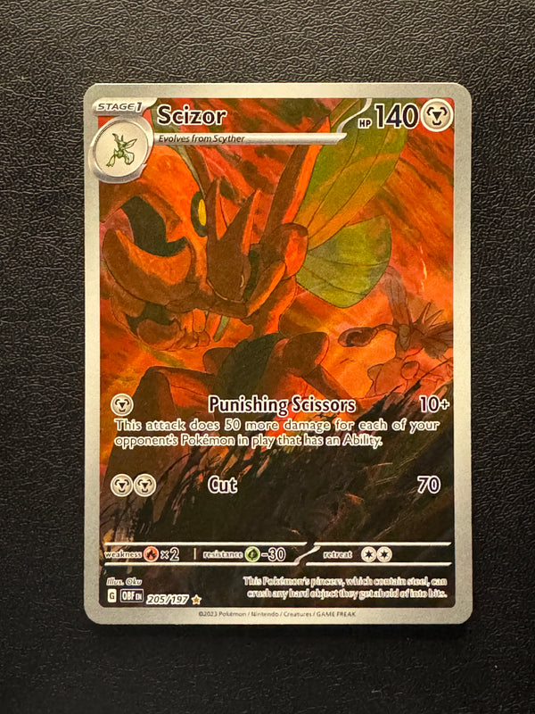 205 Scizor Obsidian Flames Illustration Rare Near Mint