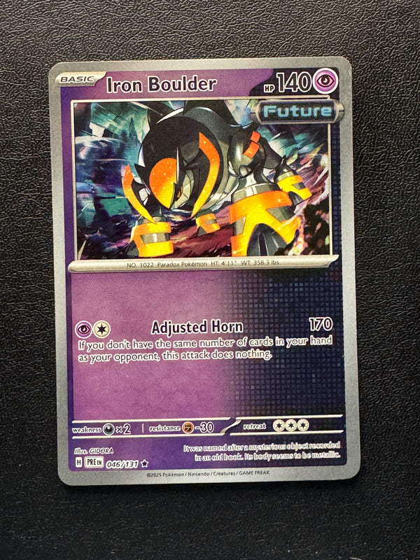 046 Iron Boulder [Poke Ball] Prismatic Evolutions Rare Near Mint