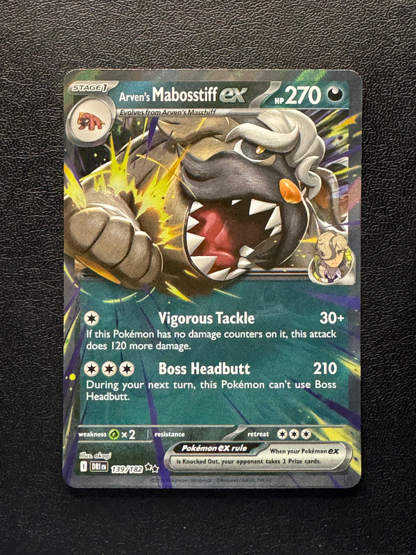 139 Arven's Mabosstiff ex Destined Rivals Double Rare Near Mint