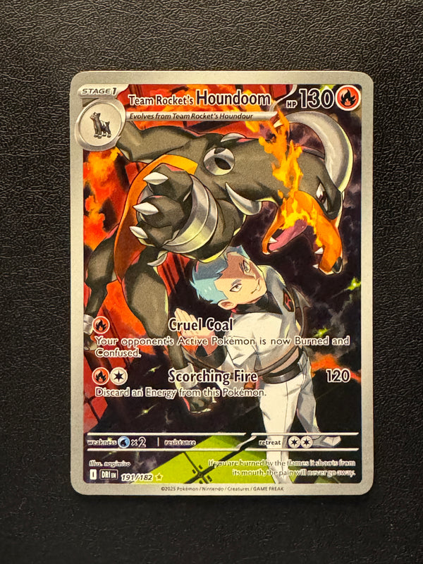 191 Team Rocket's Houndoom Destined Rivals Illustration Rare Near Mint