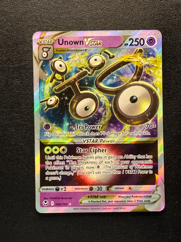 066 Unown VSTAR Silver Tempest Holo Rare VSTAR NM
