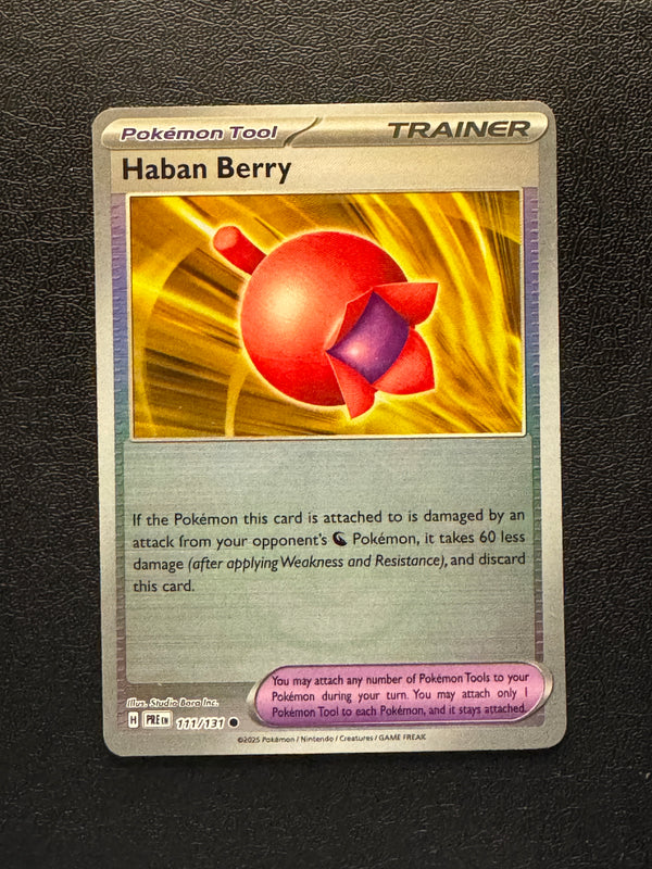 111 Haban Berry [Poke Ball] Prismatic Evolutions Common Near Mint