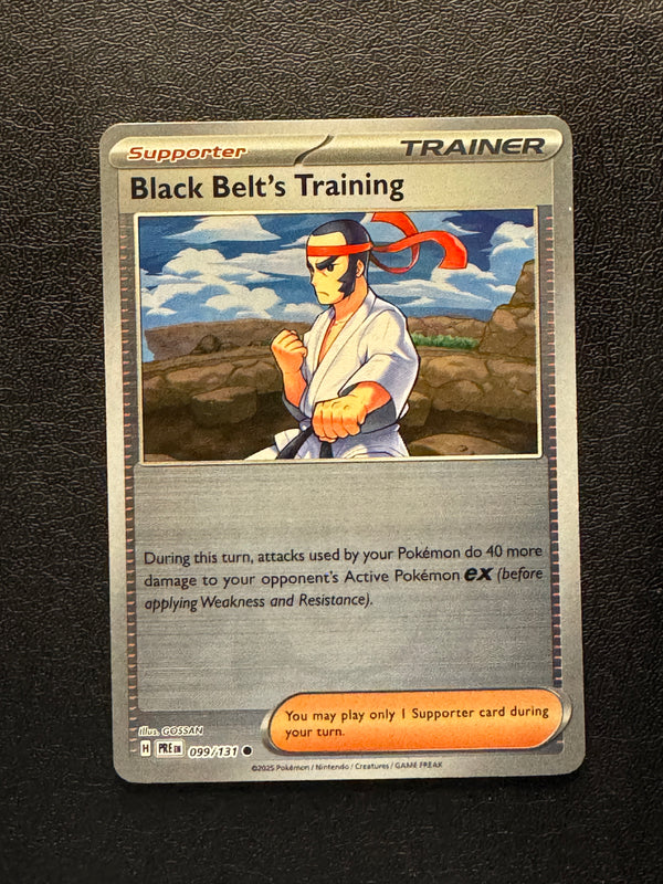 099 Black Belt's Training [Poke Ball] Prismatic Evolutions Common Near Mint