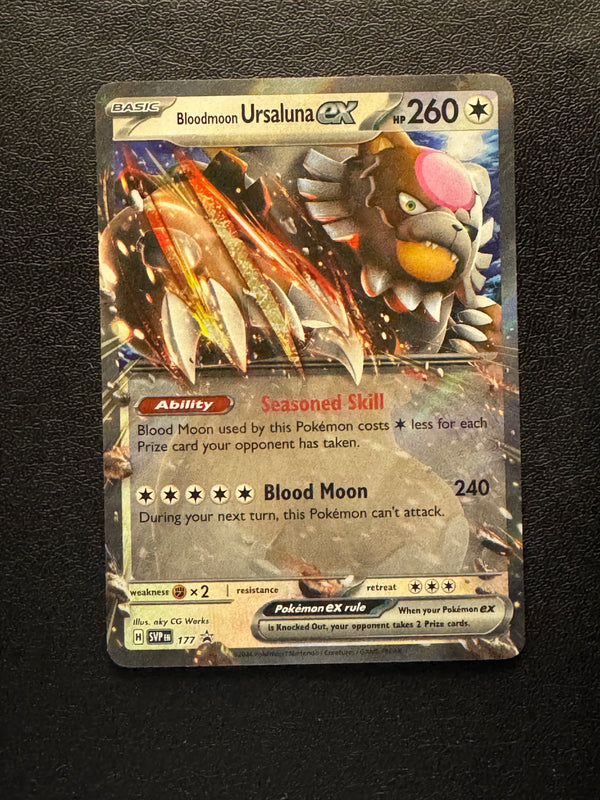 177 Bloodmoon Ursaluna ex SV Black Star Promos Promo Near Mint
