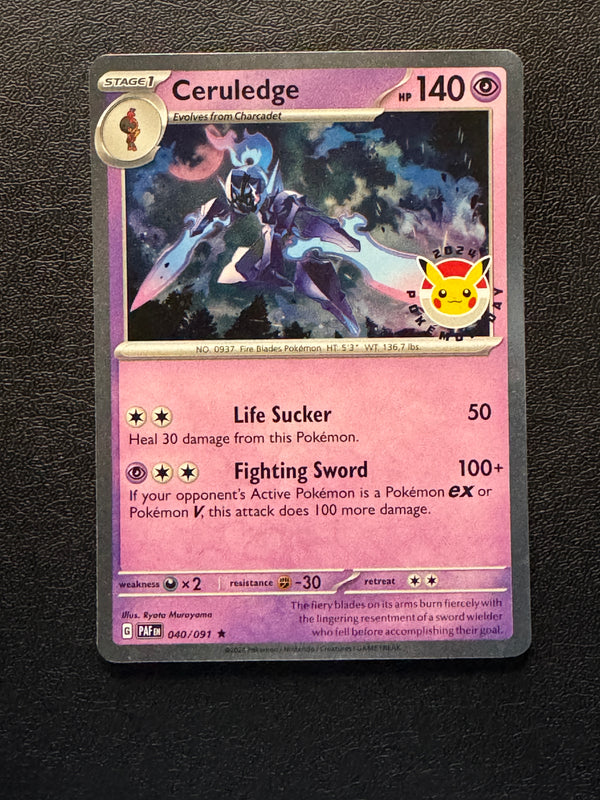 040 Ceruledge [Pokemon Day] Paldean Fates Rare Near Mint