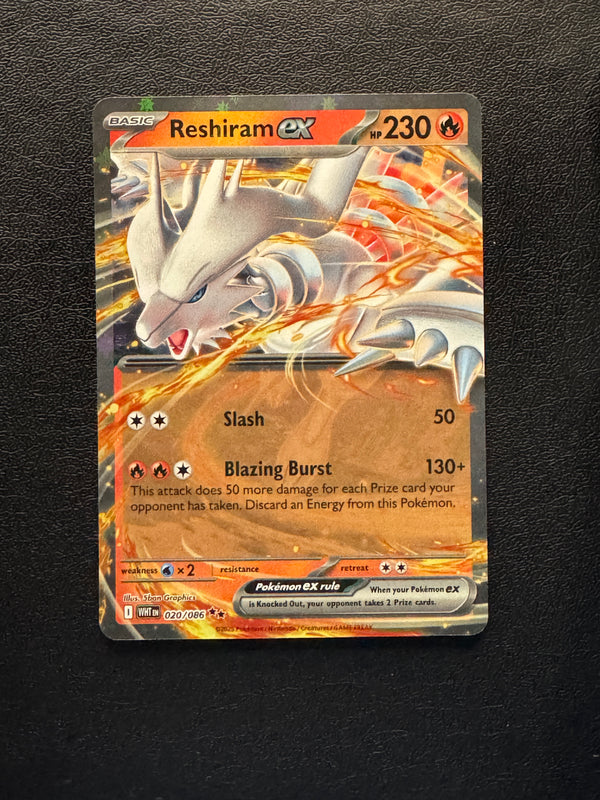020 Reshiram ex White Flare Double Rare Near Mint