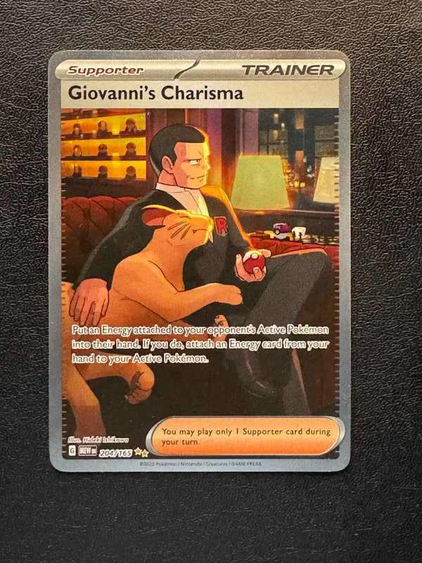 204 Giovanni's Charisma Scarlet & Violet 151 Special Illustration Rare Near Mint