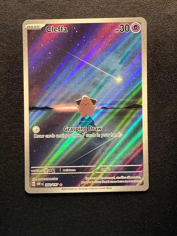 202 Cleffa Obsidian Flames Illustration Rare Near Mint