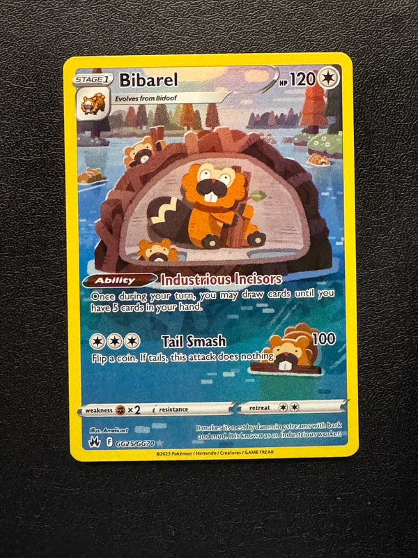 GG25 Bibarel Crown Zenith Rare Holo Near Mint