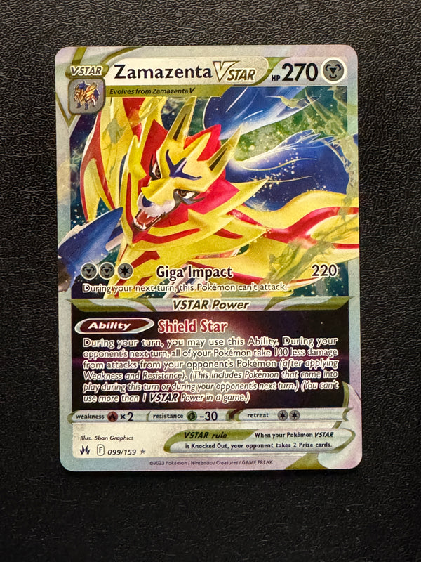 099 Zamazenta VSTAR Crown Zenith Holo Rare VSTAR Near Mint