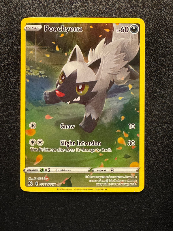 GG33 Poochyena Crown Zenith Rare Holo Near Mint