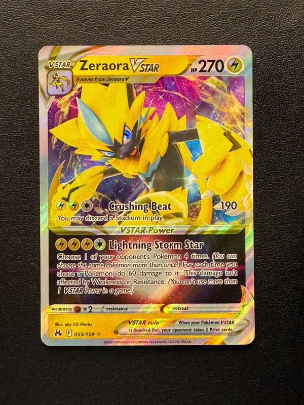 055 Zeraora VSTAR Crown Zenith Holo Rare VSTAR Near Mint