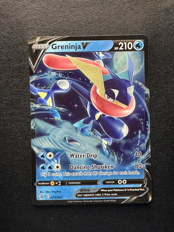 073 Greninja V Fusion Strike Holo Rare V Near Mint
