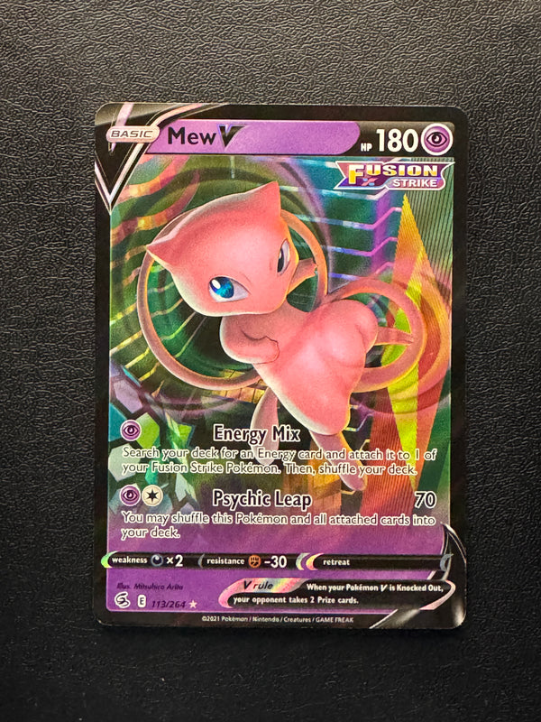 113 Mew V Fusion Strike Holo Rare V Near Mint