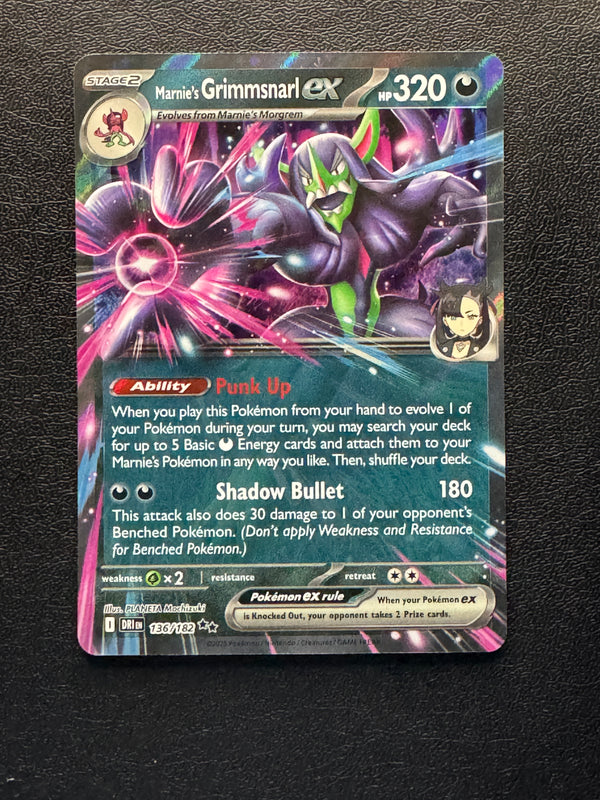 136 Marnie's Grimmsnarl ex Destined Rivals Double Rare Near Mint