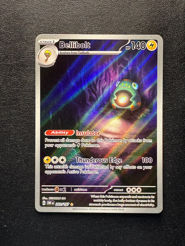 201 Bellibolt Obsidian Flames Illustration Rare Near Mint