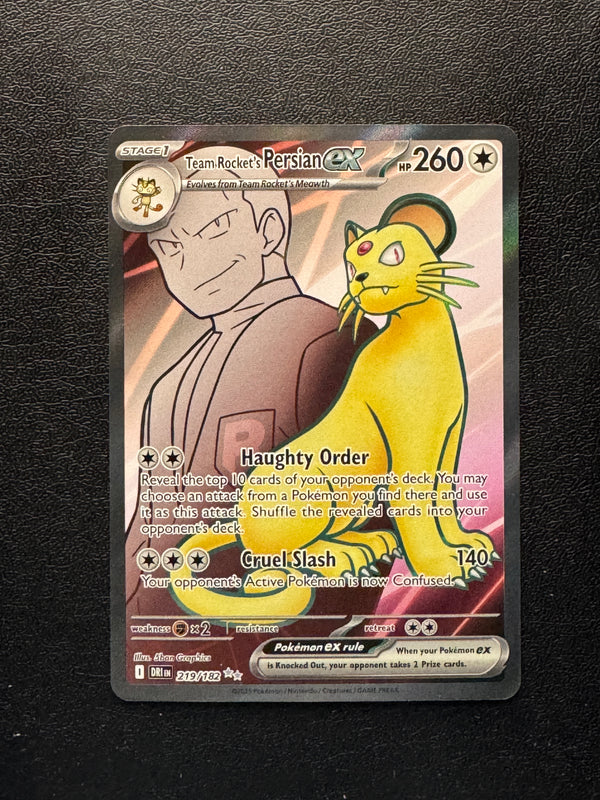 219 Team Rocket's Persian ex Destined Rivals Ultra Rare Near Mint