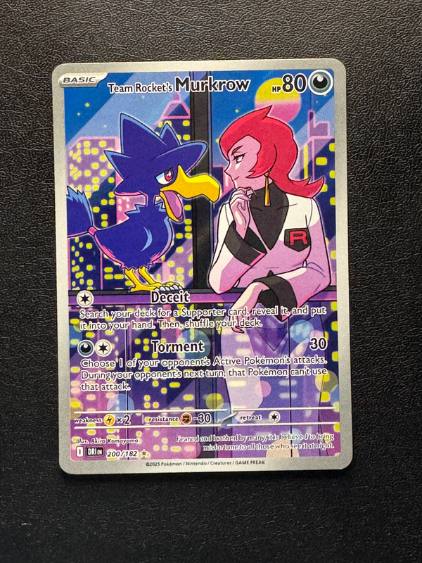 200 Team Rocket's Murkrow Destined Rivals Illustration Rare Near Mint
