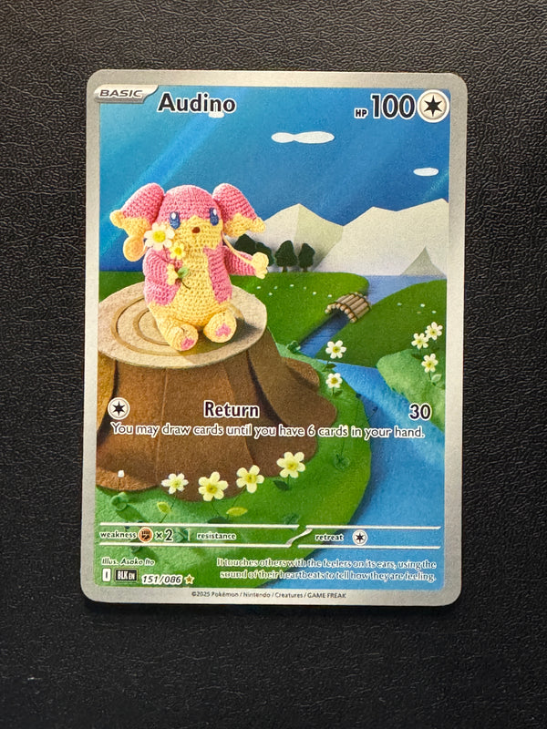 151 Audino Black Bolt Illustration Rare Near Mint