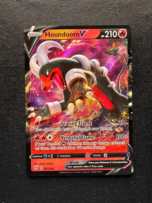 021 Houndoom V Darkness Ablaze Holo Rare V Near Mint