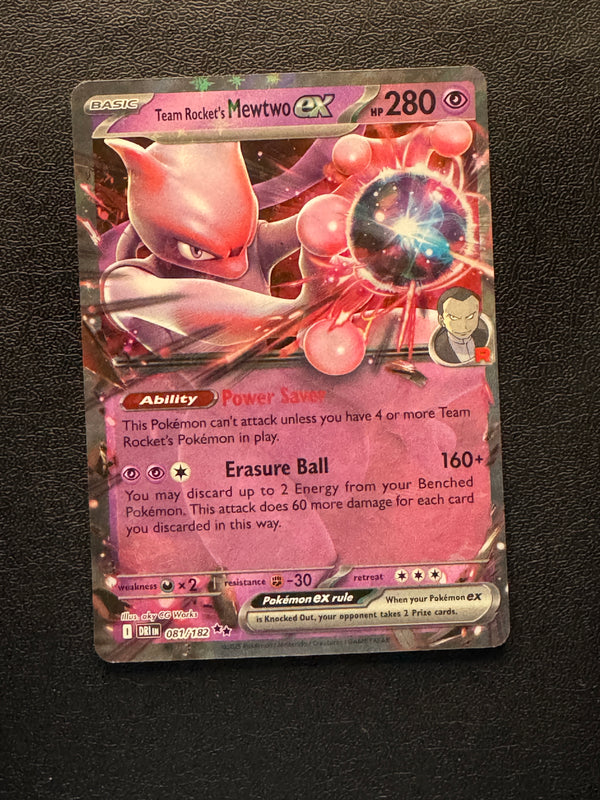 081 Team Rocket's Mewtwo ex Destined Rivals Double Rare Near Mint